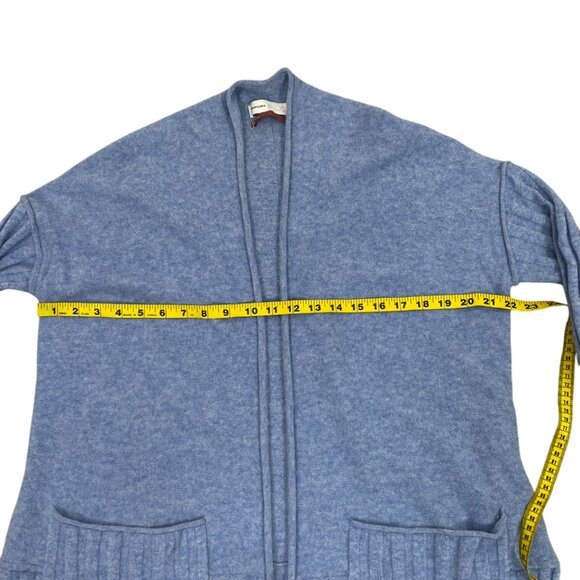 Anthropologie Pilcro Mafalda Blue Cashmere Open Front Cardigan Size S - Picture 10 of 11